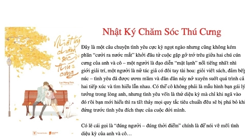 Nhân vật chính trong truyện Nhật Ký Chăm Sóc Thú Cưng
