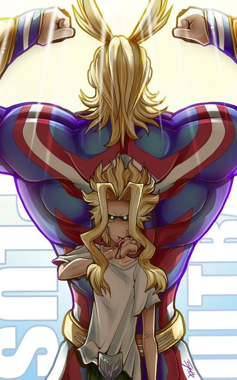 All Might pose tạo dáng chiến đấu uy lực và ấn tượng