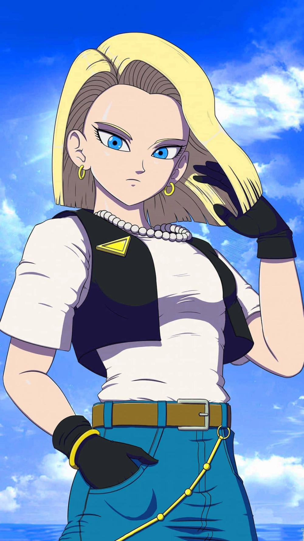 Dragon Ball Z Android 18 biểu tượng nữ chiến binh mạnh mẽ