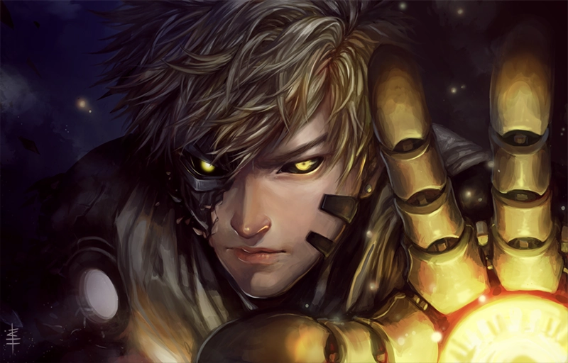 Genos One Punch Man chiến binh trẻ tuổi tài năng