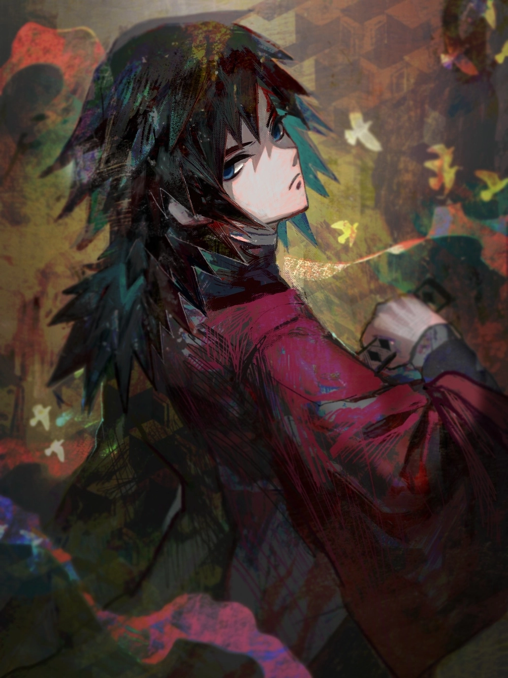 Giyuu art tác phẩm nghệ thuật đậm chất anime đầy sáng tạo