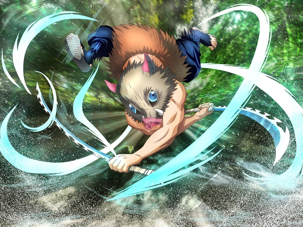 Inosuke Kimetsu no Yaiba chiến binh hoang dã mạnh mẽ
