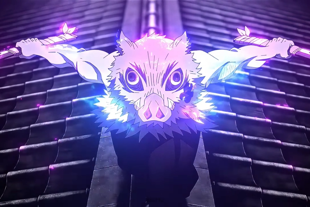 Inosuke chiến đấu kỹ năng điêu luyện vượt trội