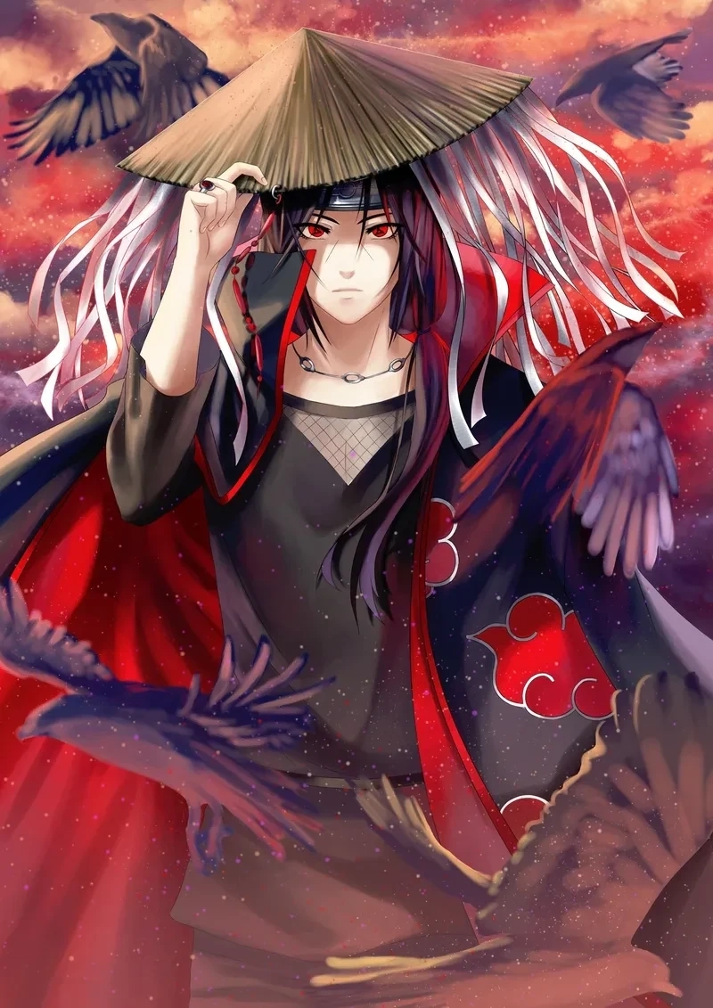 Vẽ Itachi hình minh họa sống động và thần thái lạnh lùng