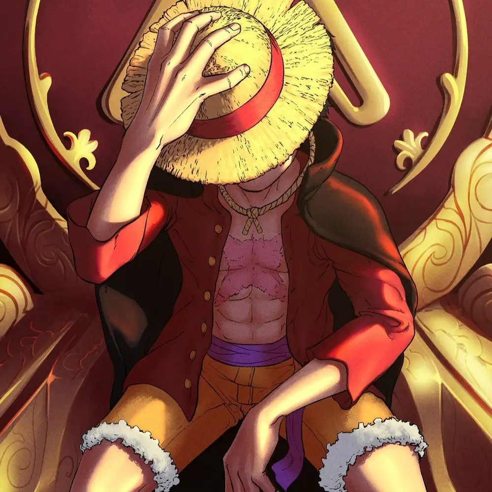 Vẽ Luffy đơn giản nhưng thể hiện rõ cá tính vui nhộn đặc trưng