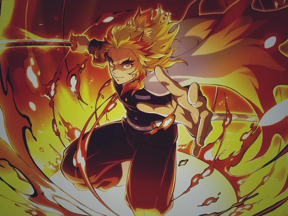 Rengoku Kimetsu no Yaiba chiến binh lửa nhiệt huyết