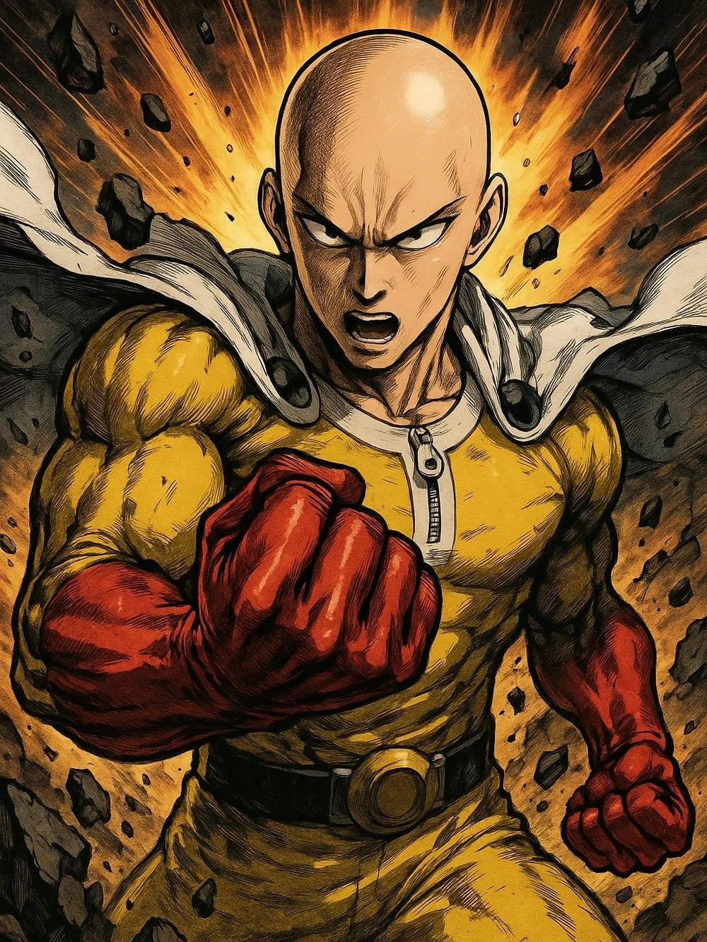 Saitama One Punch Man anh hùng lạnh lùng nhưng thú vị