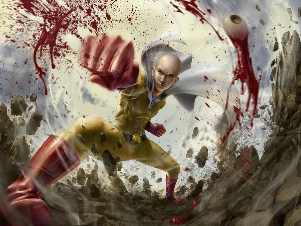 Saitama ngầu thần thái lạnh lùng và đầy tự tin