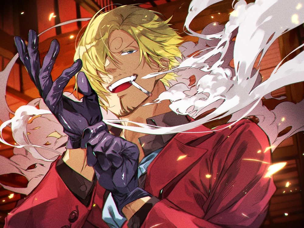 Sanji ngầu thể hiện khí chất dũng mãnh và phong cách nổi bật