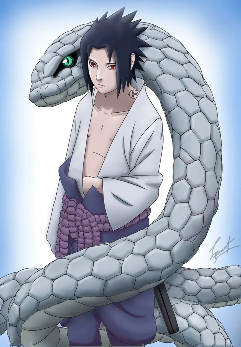 Vẽ Sasuke hình minh họa sống động và chi tiết
