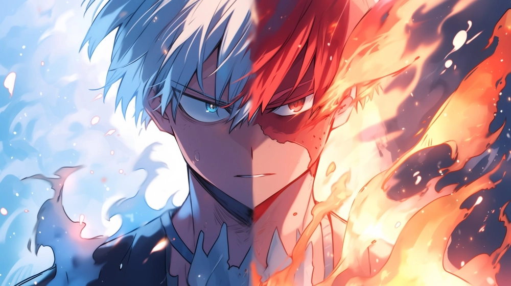 My Hero Academia Shoto Todoroki nổi bật giữa lớp học