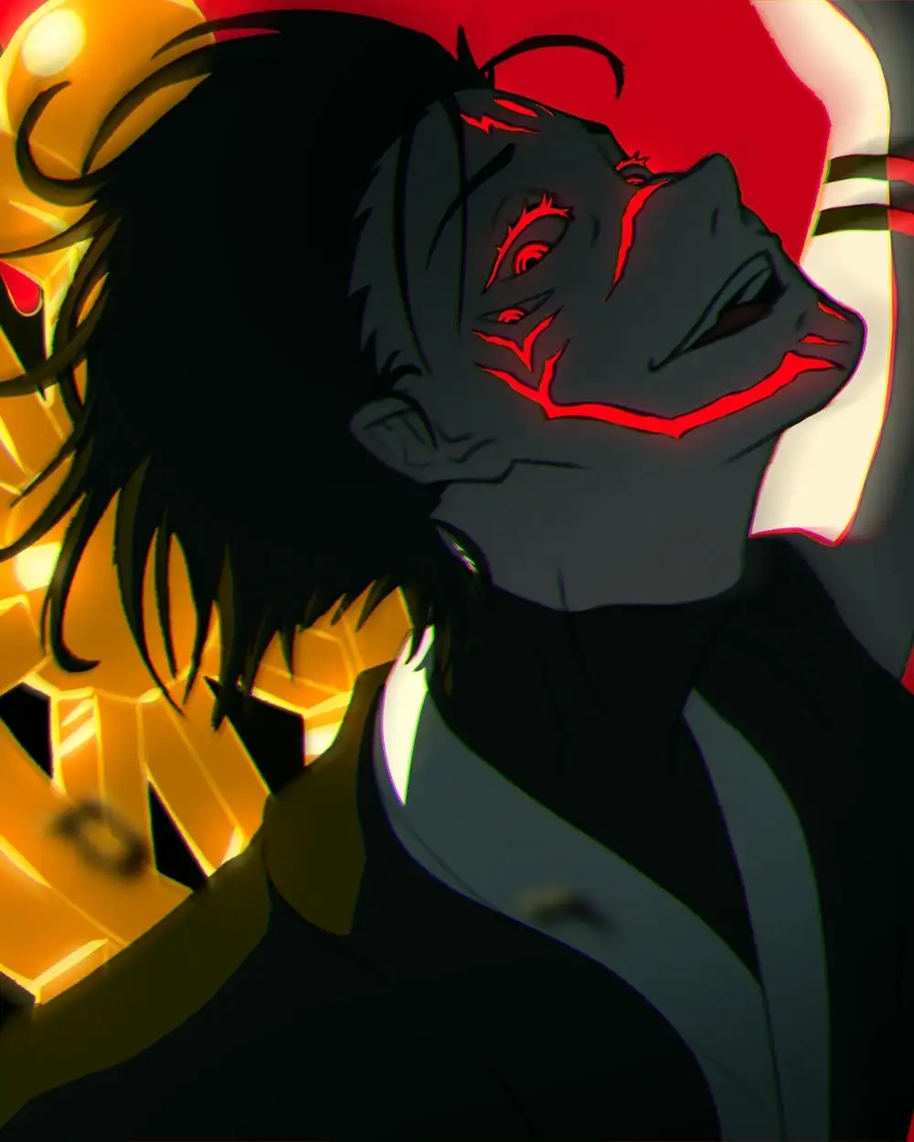 Vẽ Sukuna tái hiện thần thái dữ dội