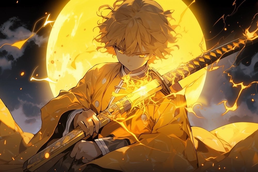 Ảnh Zenitsu buồn góc nhìn sâu sắc đầy cảm xúc