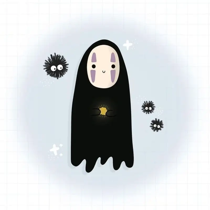 Khám phá ảnh chibi Vô Diện Ghibli dễ thương đầy cảm xúc