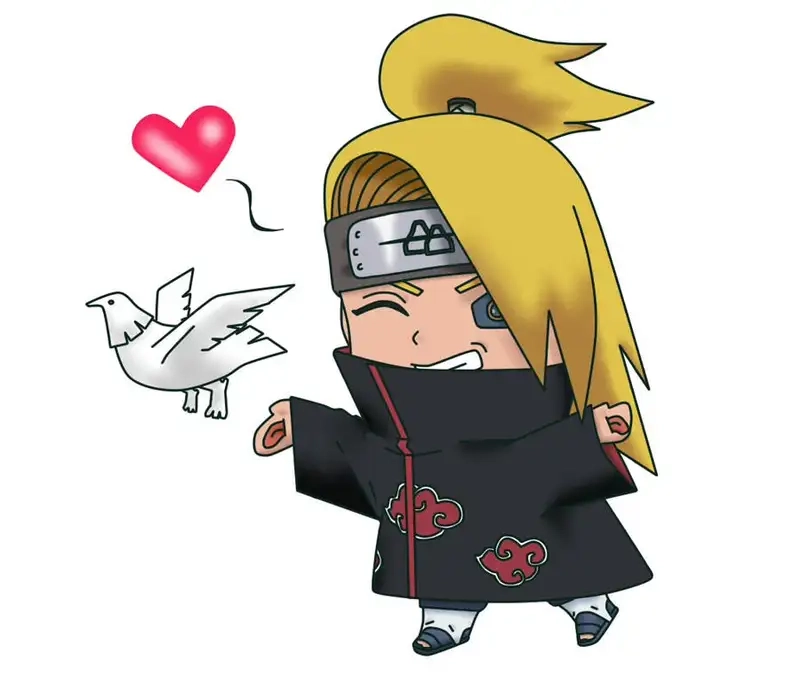 Thả tim với Deidara kawaii đáng yêu