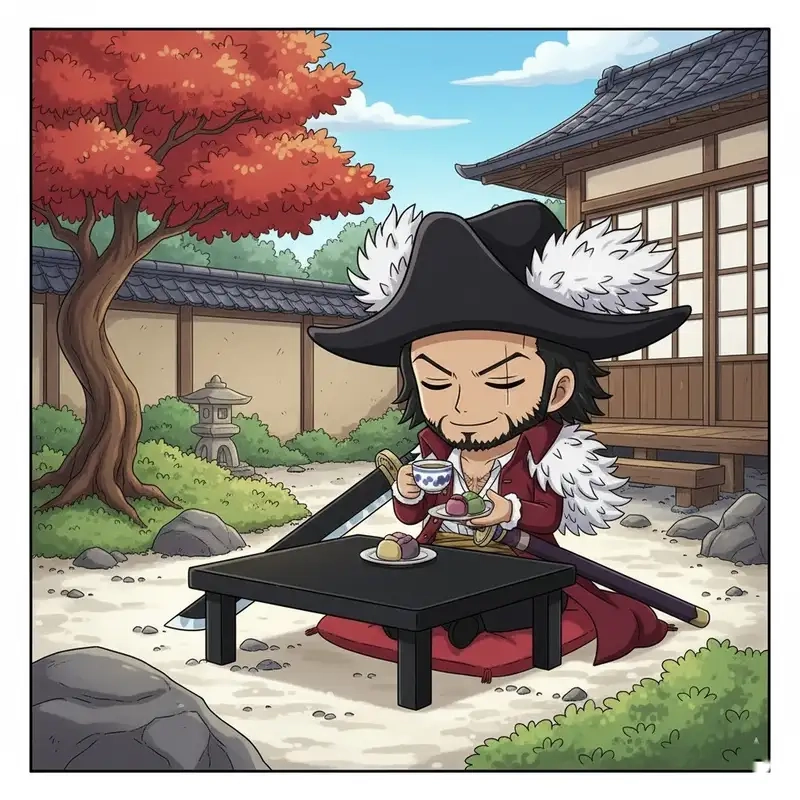 Chiêm ngưỡng Dracule Mihawk dễ thương phong cách chibi