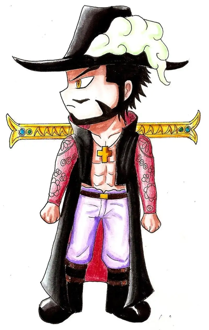 Tuyển chọn Dracule Mihawk chibi fanart siêu đẹp