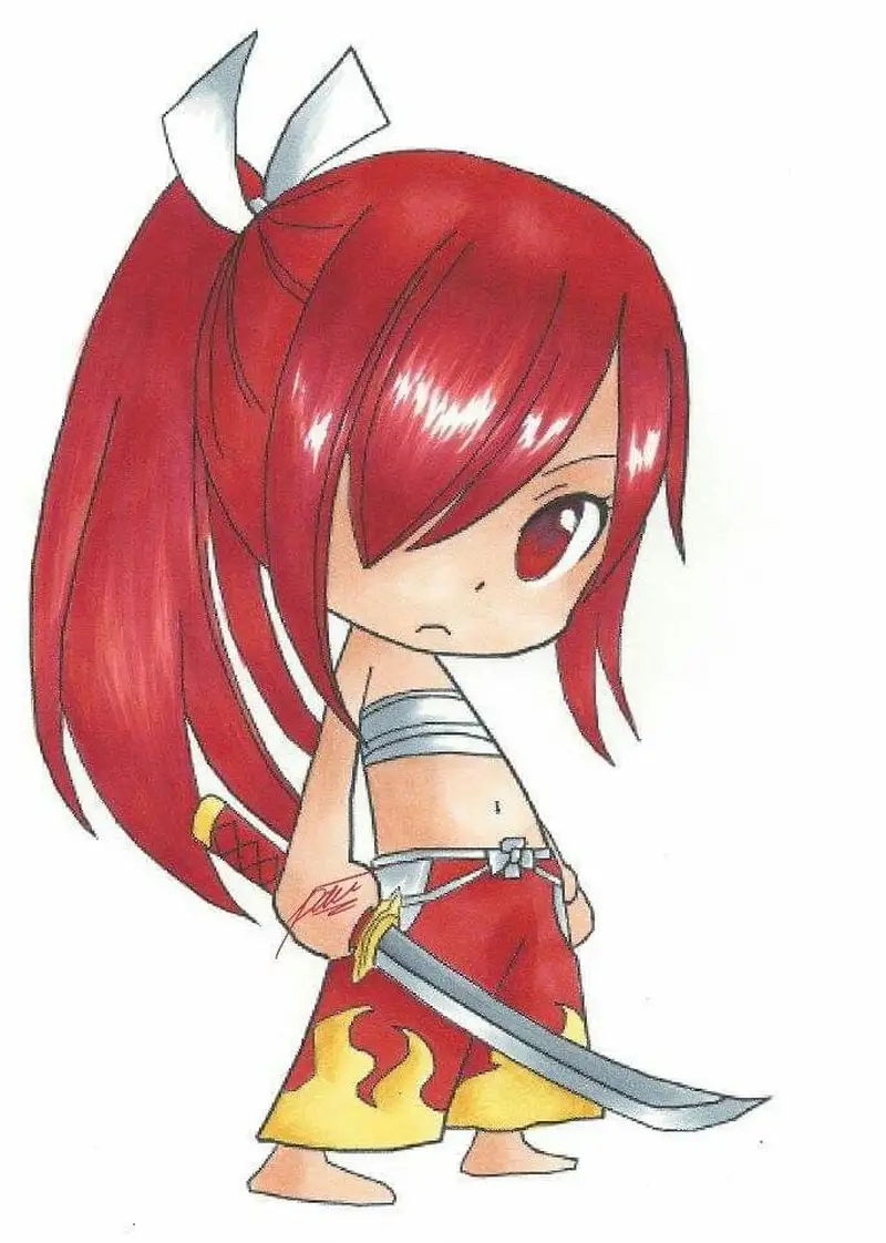 Ảnh chibi Erza Scarlet là như thế nào