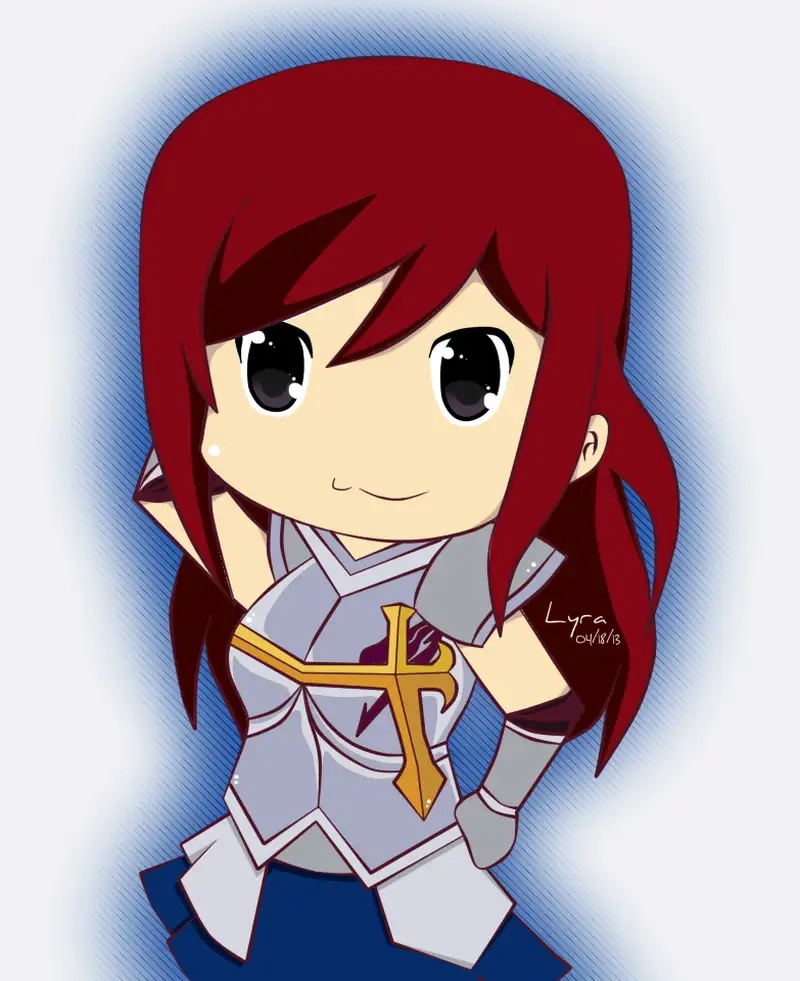 Thưởng thức Erza chibi Fairy Tail trong từng chi tiết nhỏ