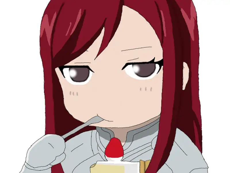 Tải ngay Erza Scarlet chibi PNG chất lượng cao và trong suốt