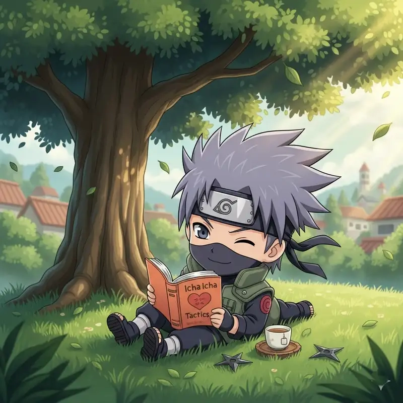 Ngắm Kakashi chibi với Pakkun đáng yêu và thú vị