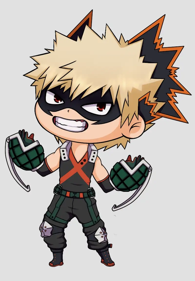 Ngắm chibi Katsuki Bakugo mặt giận cực chất