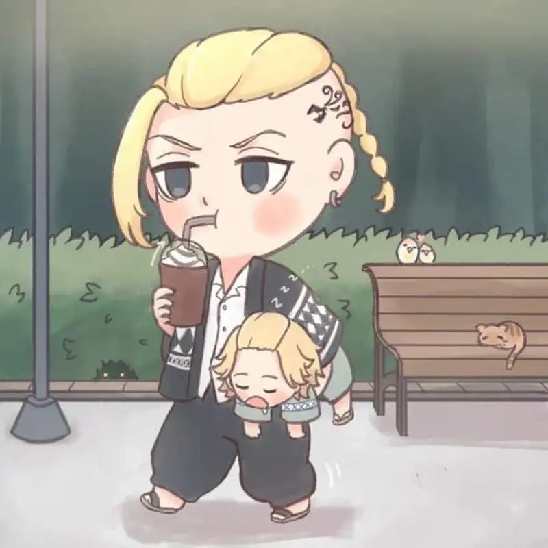 Ảnh chibi Ken Ryuguji phong cách siêu ngầu