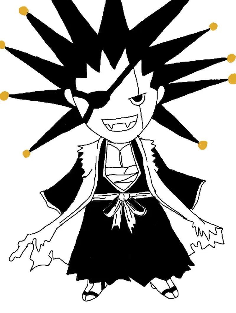 Tải file chibi Kenpachi Zaraki PNG chất lượng cao dùng thiết kế tự do