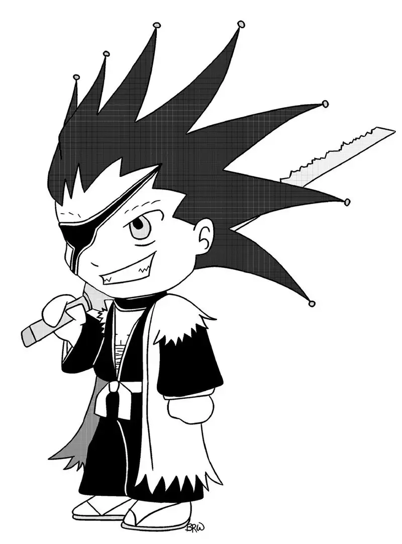 Ngắm nhìn hình chibi Kenpachi Zaraki đẹp khiến fan Bleach mê mẩn
