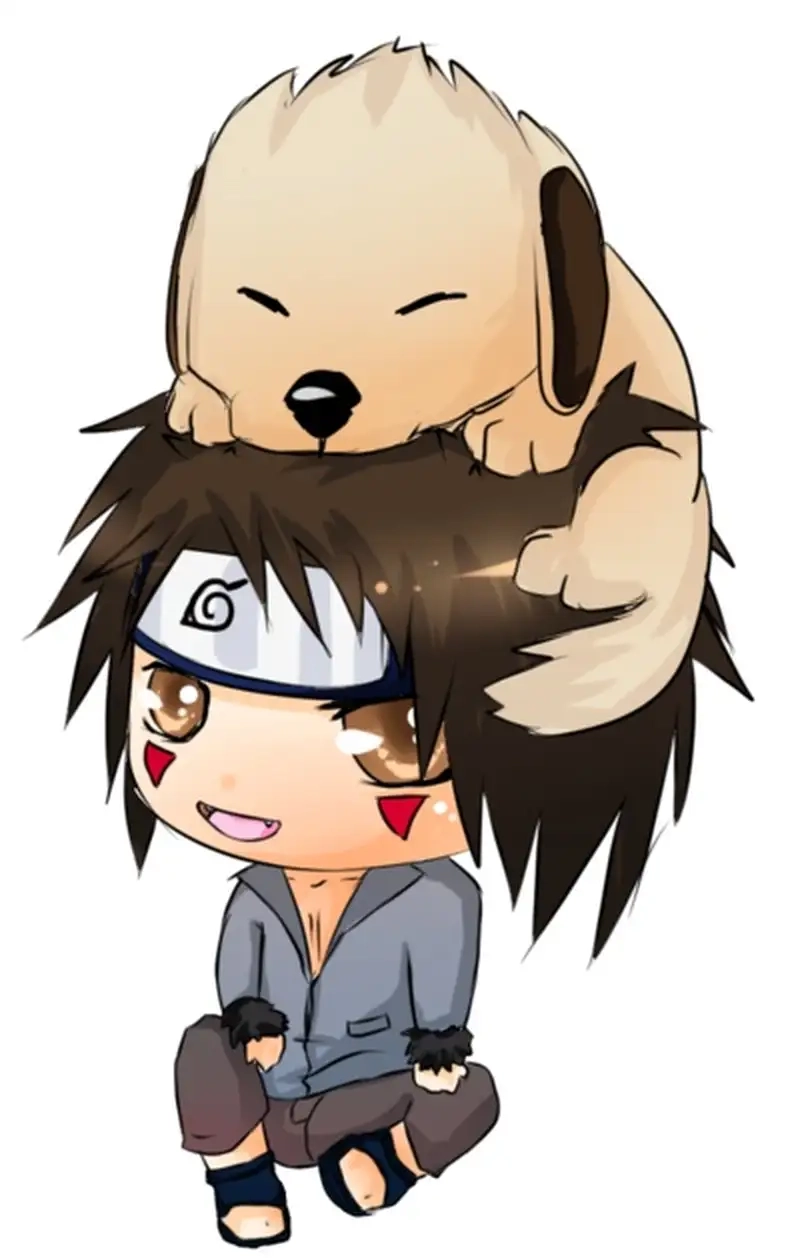 Ngắm ảnh chibi Kiba Inuzuka cực ngầu