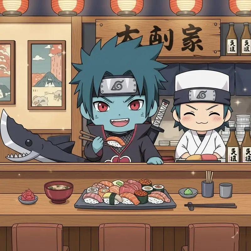 Ngắm Kisame Hoshigaki chibi kawaii cực dễ thương