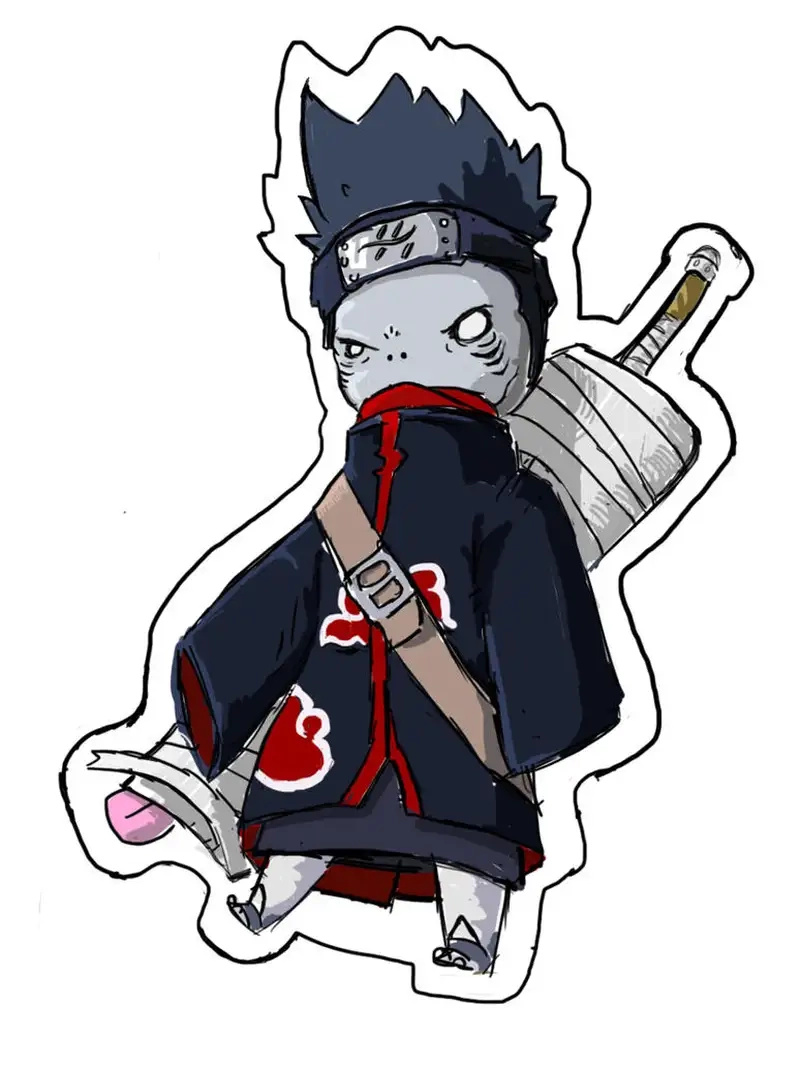 Thả tim với Kisame Hoshigaki chibi cute đáng yêu