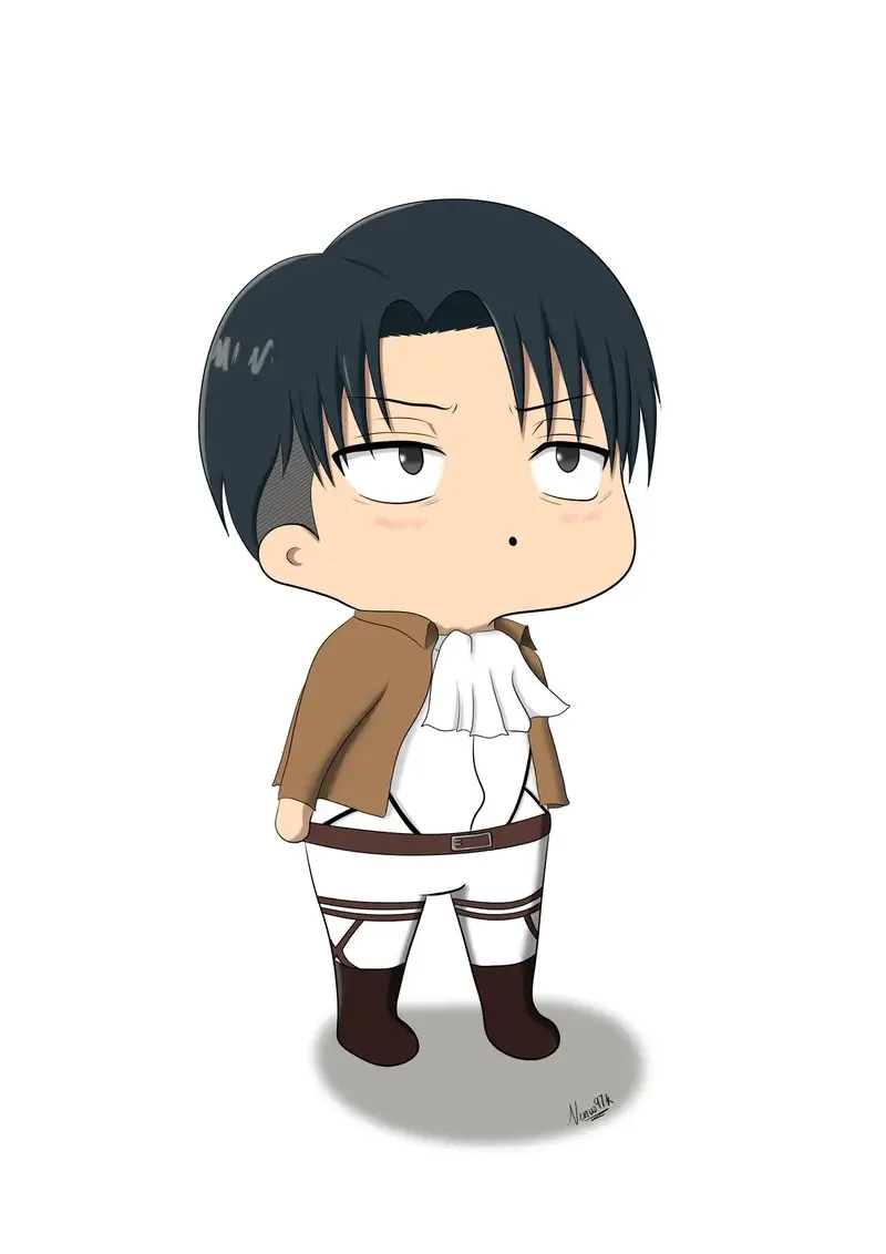 Đổi màn hình với wallpaper chibi Levi Ackerman đẹp mắt