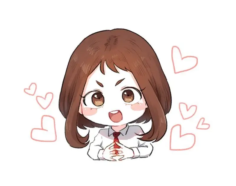 Tải chibi Ochaco Uraraka png nền trong suốt siêu tiện cho thiết kế
