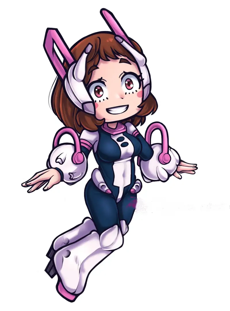 Chiêm ngưỡng hình chibi Ochaco Uraraka đáng yêu chuẩn fanart