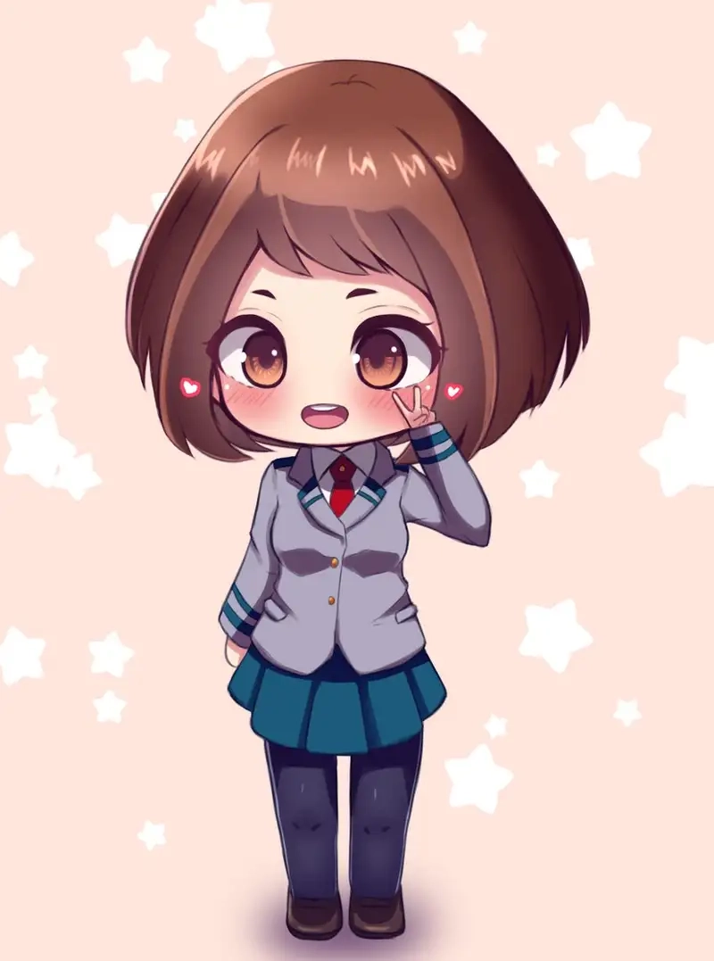 Ngắm ảnh chibi Ochaco Uraraka siêu dễ thương thu hút mọi ánh nhìn