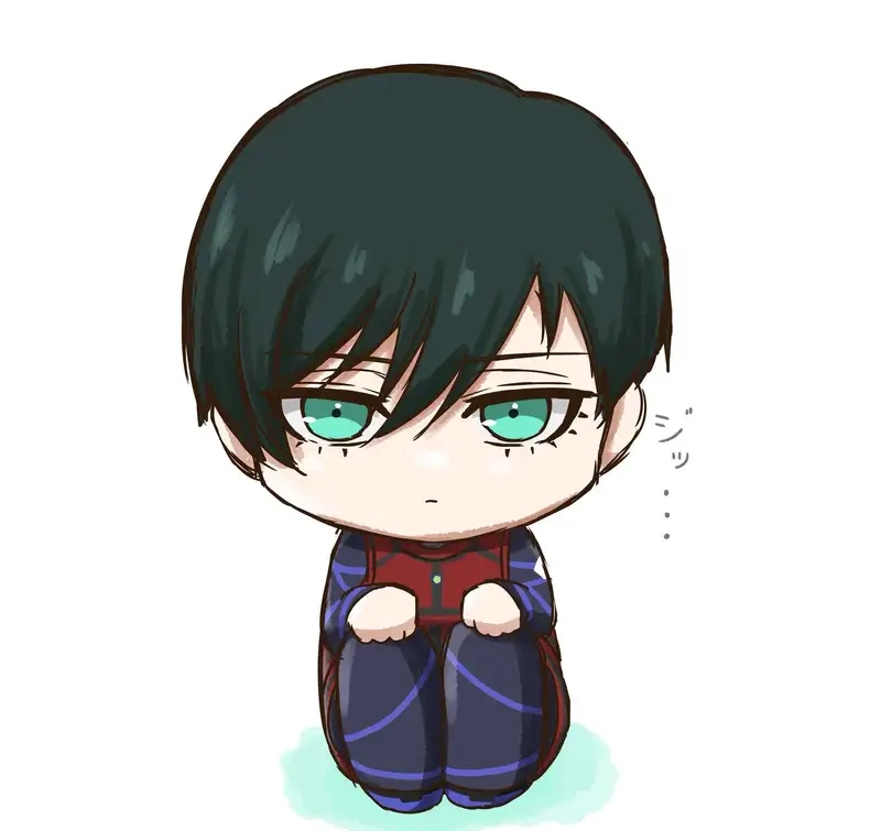 Ngắm nhìn Rin Itoshi chibi kiểu dễ thương tuyệt đẹp