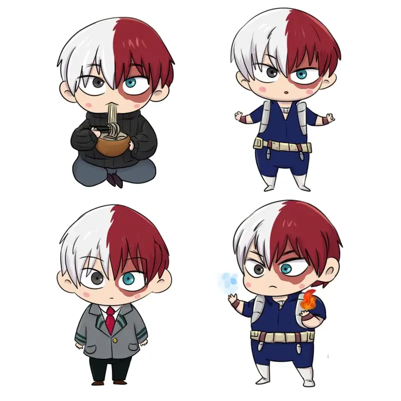 Chiêm ngưỡng Chibi Shoto Todoroki anime sinh động