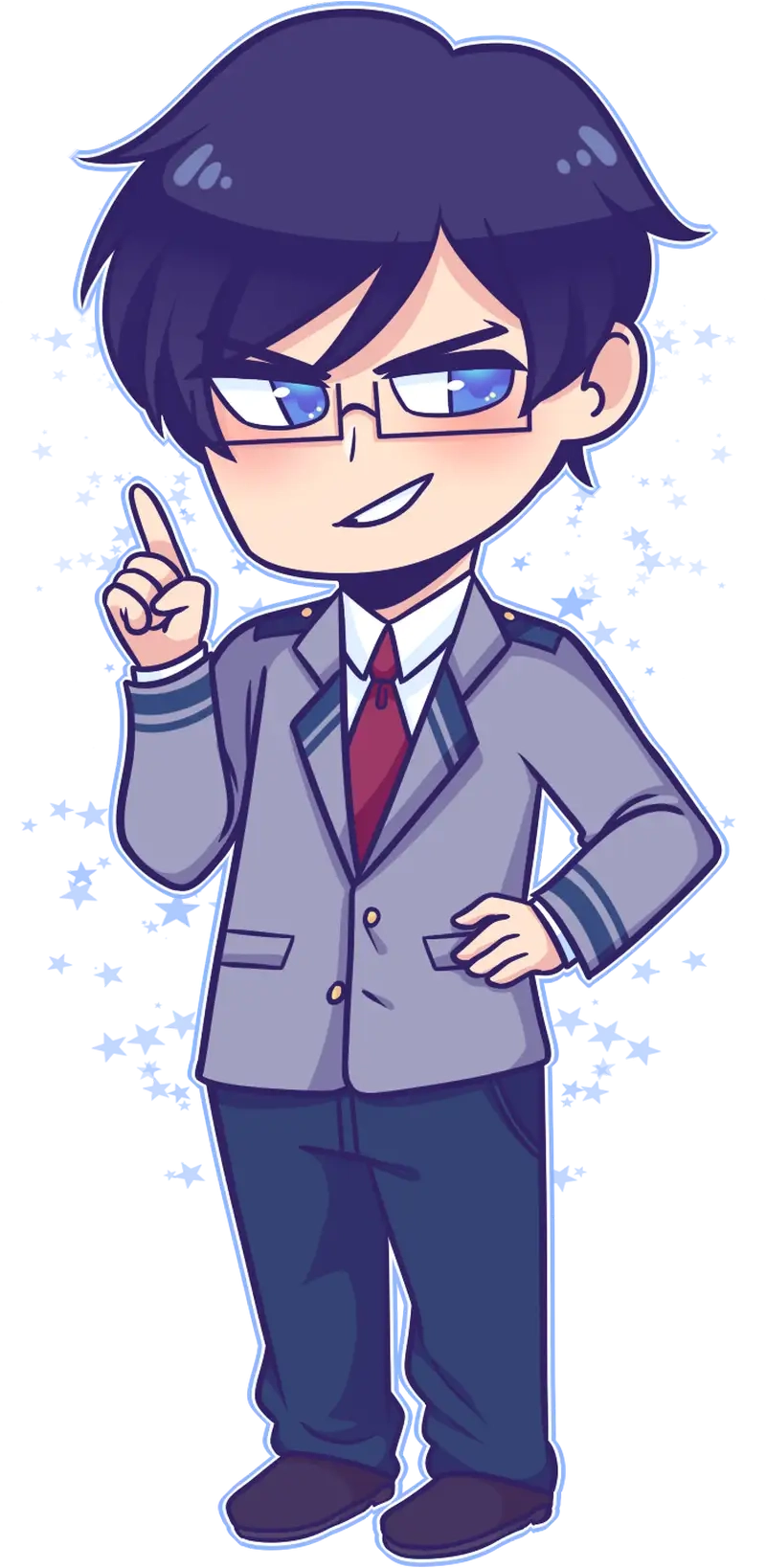 Ngắm ảnh chibi Tenya Iida với tạo hình năng động đáng yêu