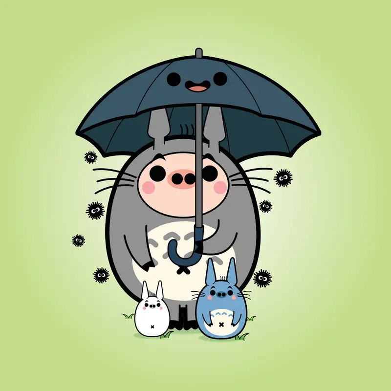 Chia sẻ Totoro chibi PNG nền trong suốt siêu đẹp