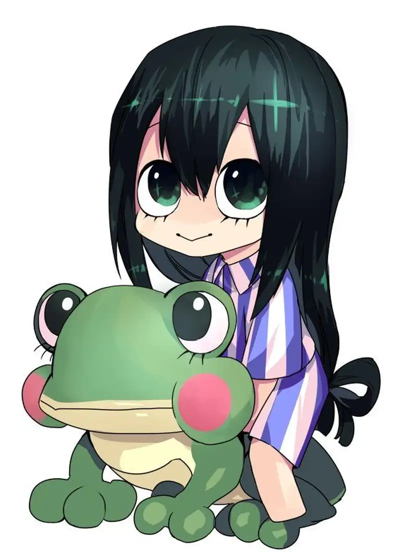 Fan mê mẩn Tsuyu Asui chibi anime trong từng khung hình