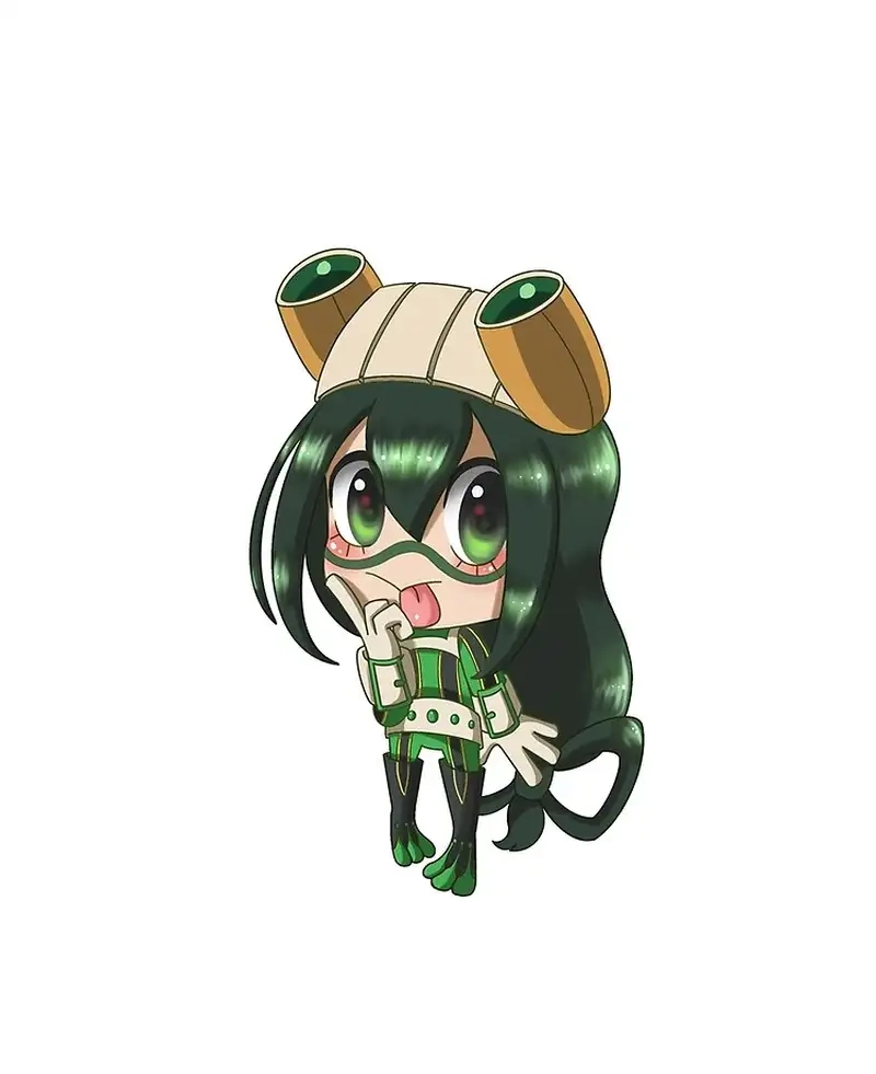 Khám phá ảnh chibi Tsuyu Asui siêu dễ thương và nổi bật