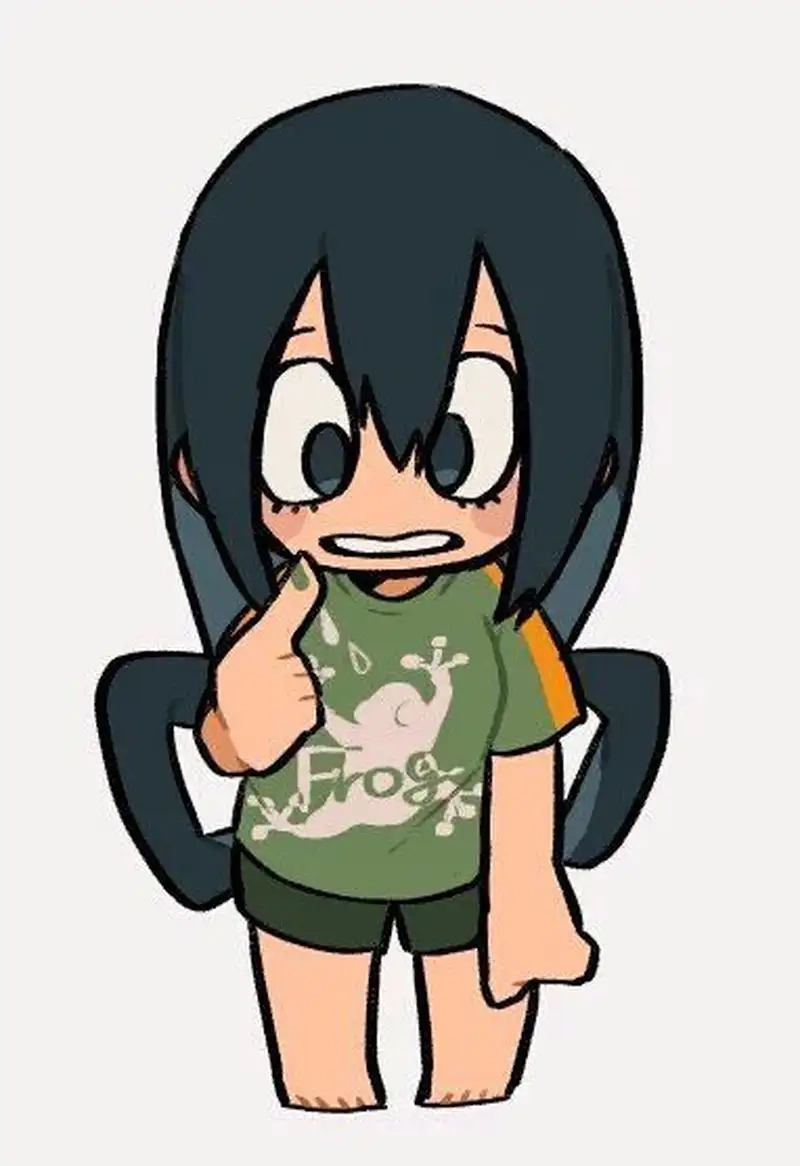 Ngắm ảnh chibi Tsuyu Asui cực dễ thương khiến fan mê
