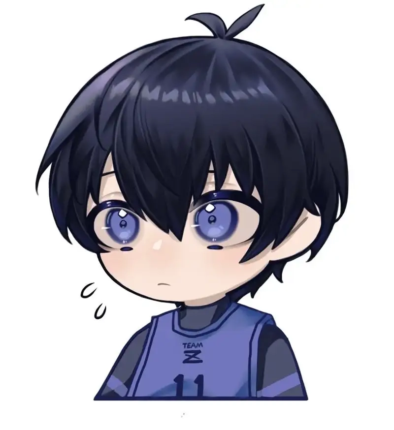 Sử dụng cho mạng xã hội avatar chibi Isagi Yoichi