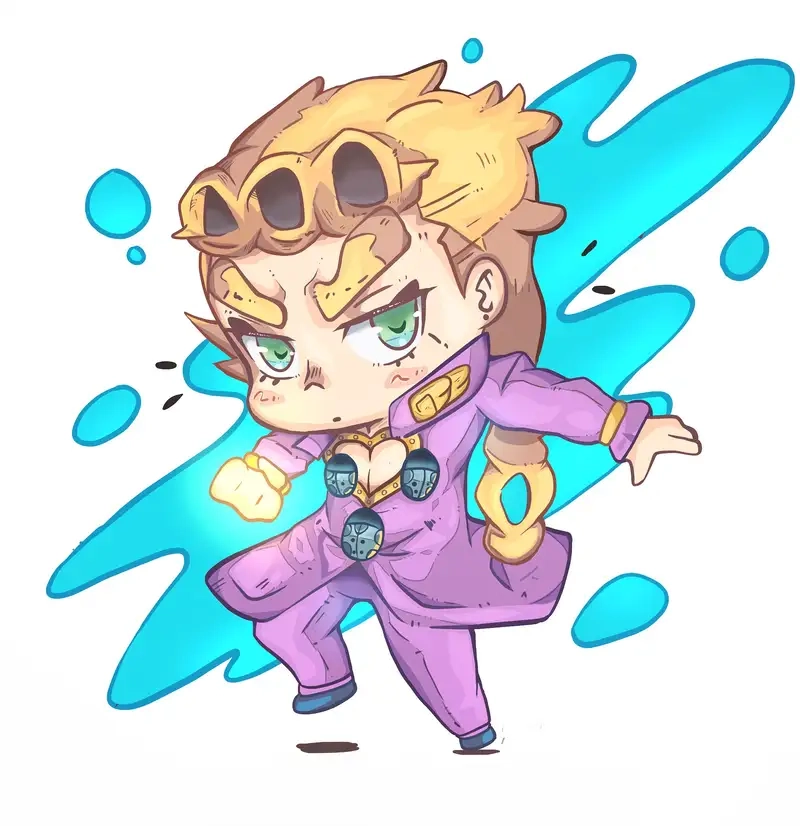Hình chibi Giorno Giovanna dễ thương tinh tế