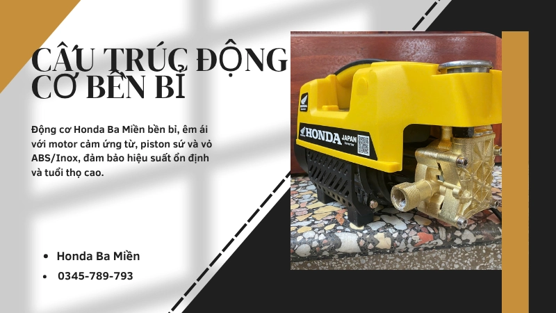 Cấu trúc động cơ bền bỉ giúp máy vận hành êm ái