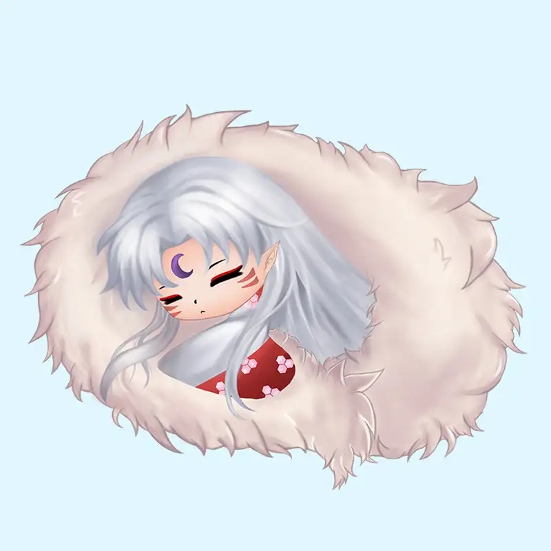 Thử phong cách Sesshomaru chibi sketch nhẹ nhàng và dễ thương