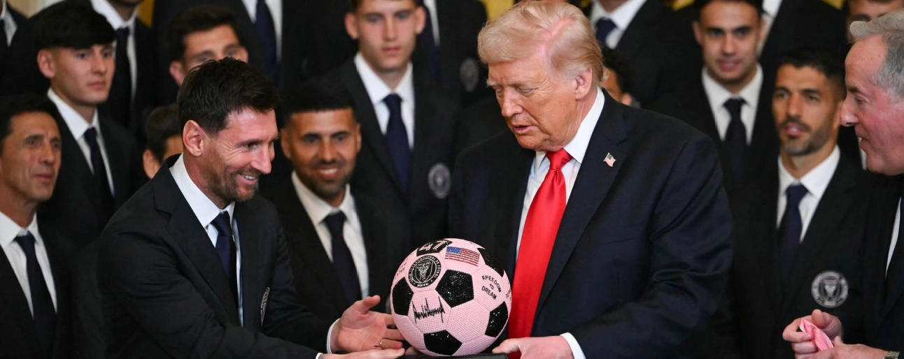 Lionel Messi và Tổng thống Mỹ Donald Trump
